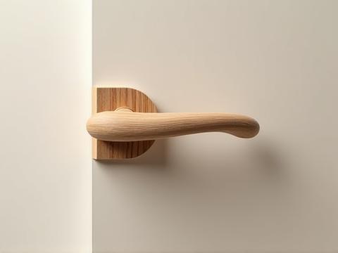 Biomimetic door handle with an ergonomic, naturally flowing 3D printed shape