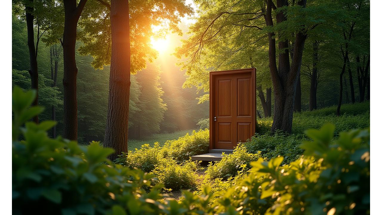 Lush, vibrant forest with sun filtering through canopies, symbolizing responsible forestry and environmental health.